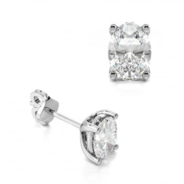 Oval Cut Aquamarine Earrings, 14K Gold Stud Earrings, March Birthstone