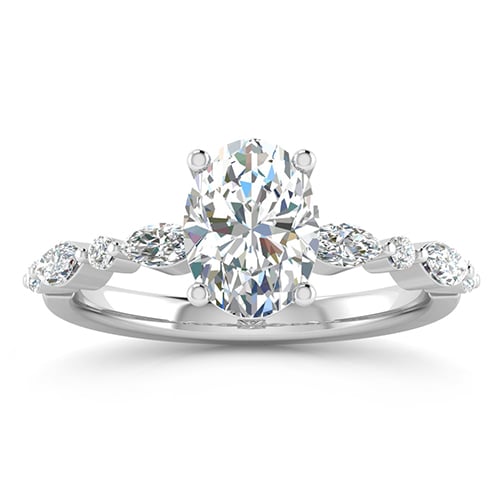 Twisted claw side stone Engagement Ring1