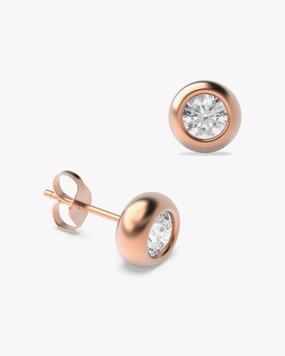 Rose-Gold Diamond Earrings
