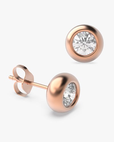Rose-Gold Diamond Earrings