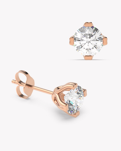 Rose Gold Diamond Earrings