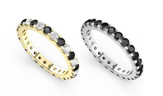 Black and White Diamond rings