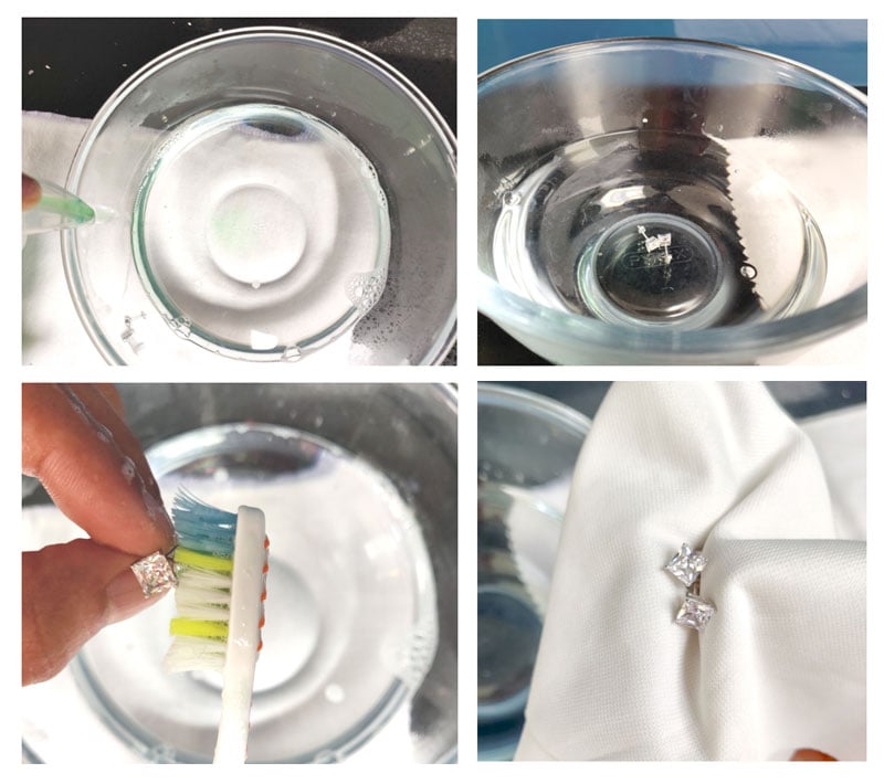 Diamond Earring Cleaning Process