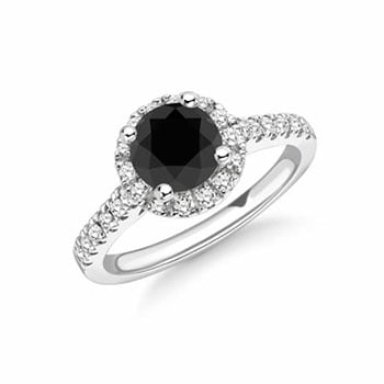 Halo Black Diamond rings